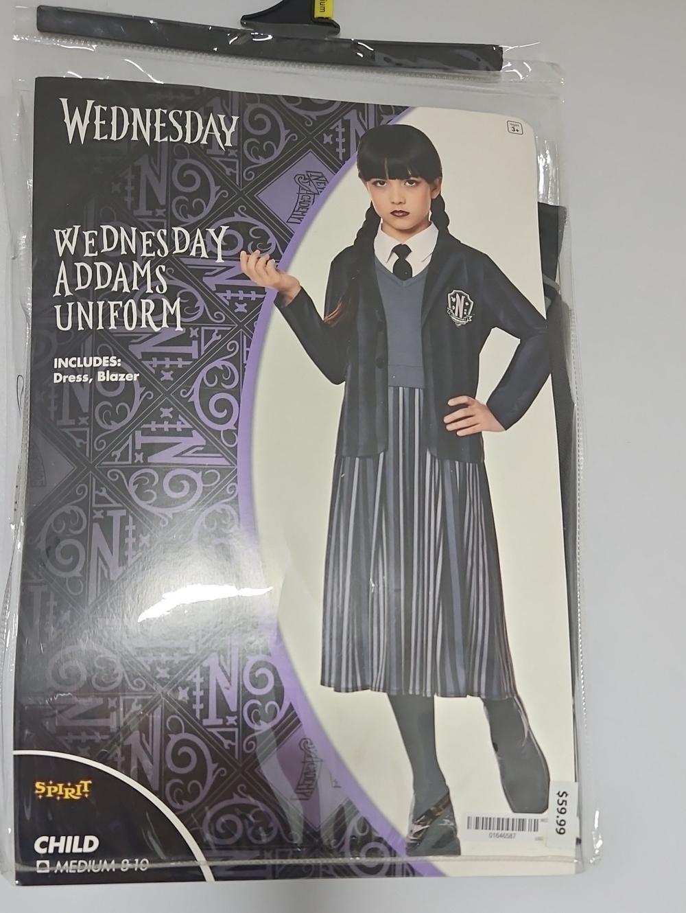 Spirit Wednesday Addams Costume - Black & Gray
